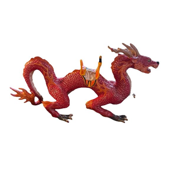 2010 PAPO FIRE RED ORANGE DRAGON FIGURE - Picture 1 of 10